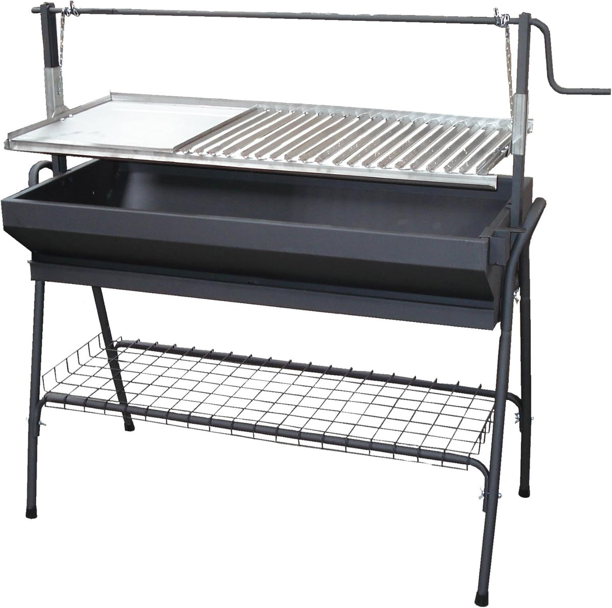 Barbacoas de leña, IMEX EL ZORRO, 71764 - Barbacoa con Plancha y Ascensor, Negro