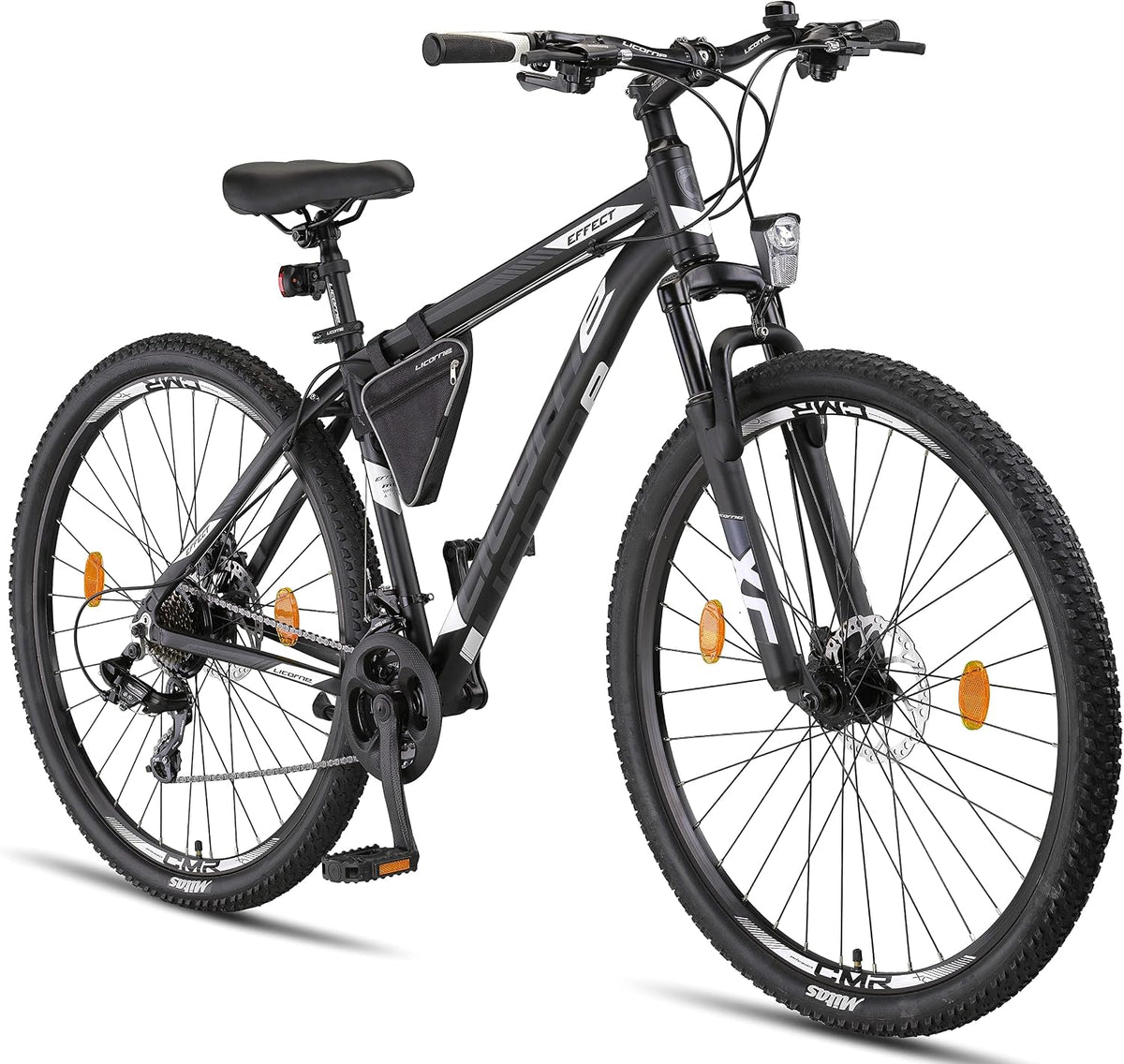 bicicleta de montaña, Licorne Bike, Effect - de 29 Pulgadas - para niños, Hombres y Mujeres - Cambio de 21 velocidades - para Hombre - Negro, niñas