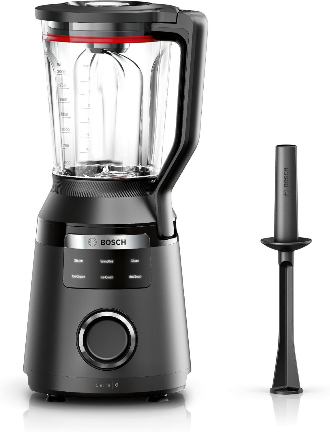 Bosch MMB6652B Batidoras de vaso, - Batidora de vaso VitaPower Serie 6, motor de 1800 vatios, velocidad del motor de hasta 45.000 rpm, negro