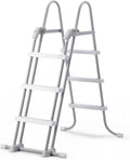 Escaleras para piscina, Intex, 28075 - Escalera para Piscinas de Altura de 91 hasta 107 cm, Acero