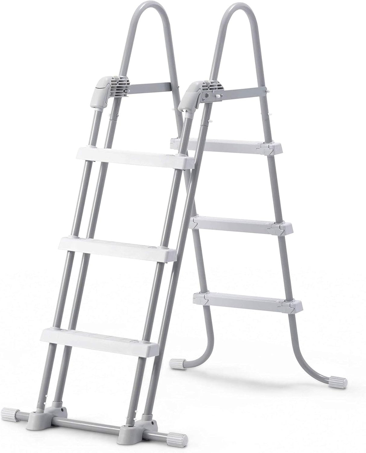 Escaleras para piscina, Intex, 28075 - Escalera para Piscinas de Altura de 91 hasta 107 cm, Acero
