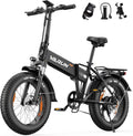 bicicleta eléctrica, VARUN, 20''×4.0'' neumáticos anchos Bici Electrica, Batería Extraíble de 48V 13Ah, Autonomía de 120Km, 7 Velocidades