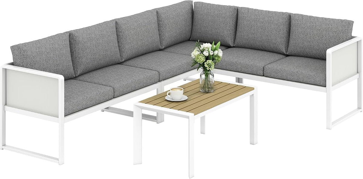 conjunto de muebles de jardín, Outsunny, 120x59,5x62,5 cm