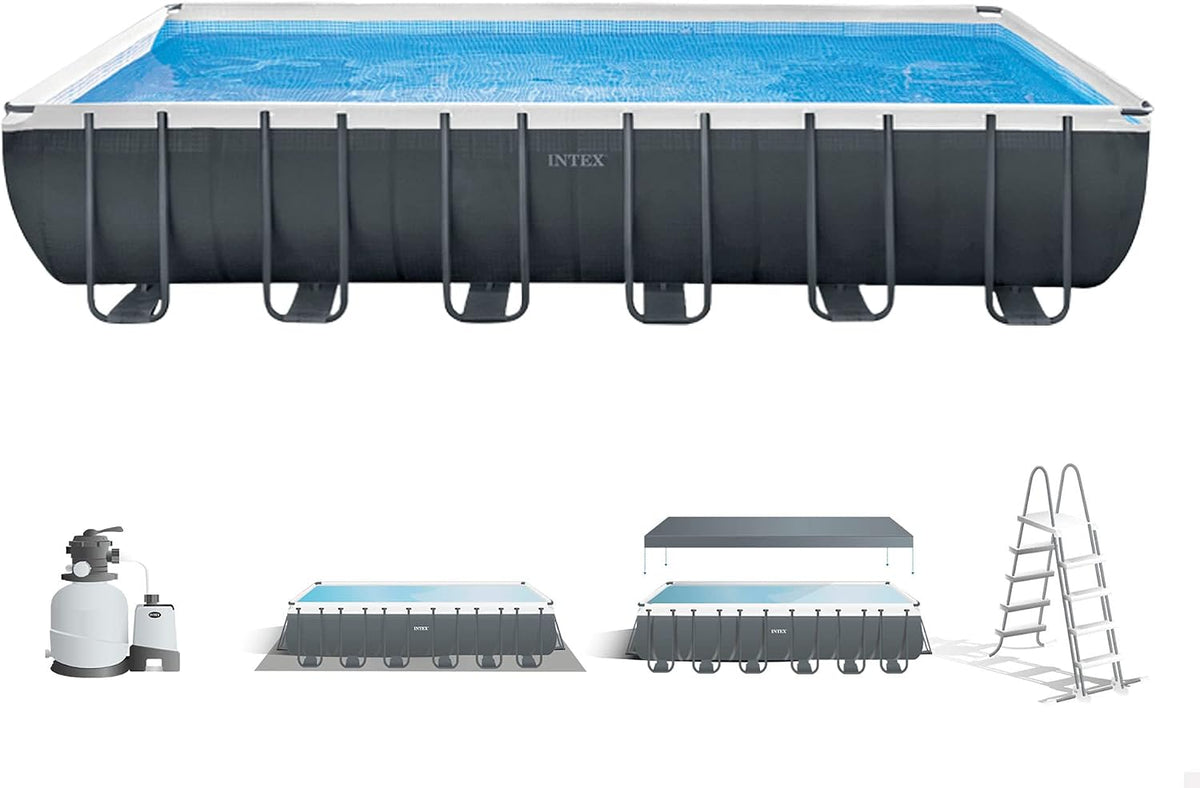 Piscinas desmontable, Intex, 55221 - Piscina elevada Rectangular Ultra XTR Frame 732x366x132 cm + depuradora