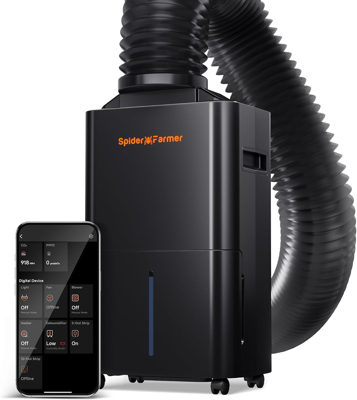 deshumidificador RJ12, SPIDER FARMER, actualizado de 12 litros, función de temporizador de 24 horas, descongelación automática