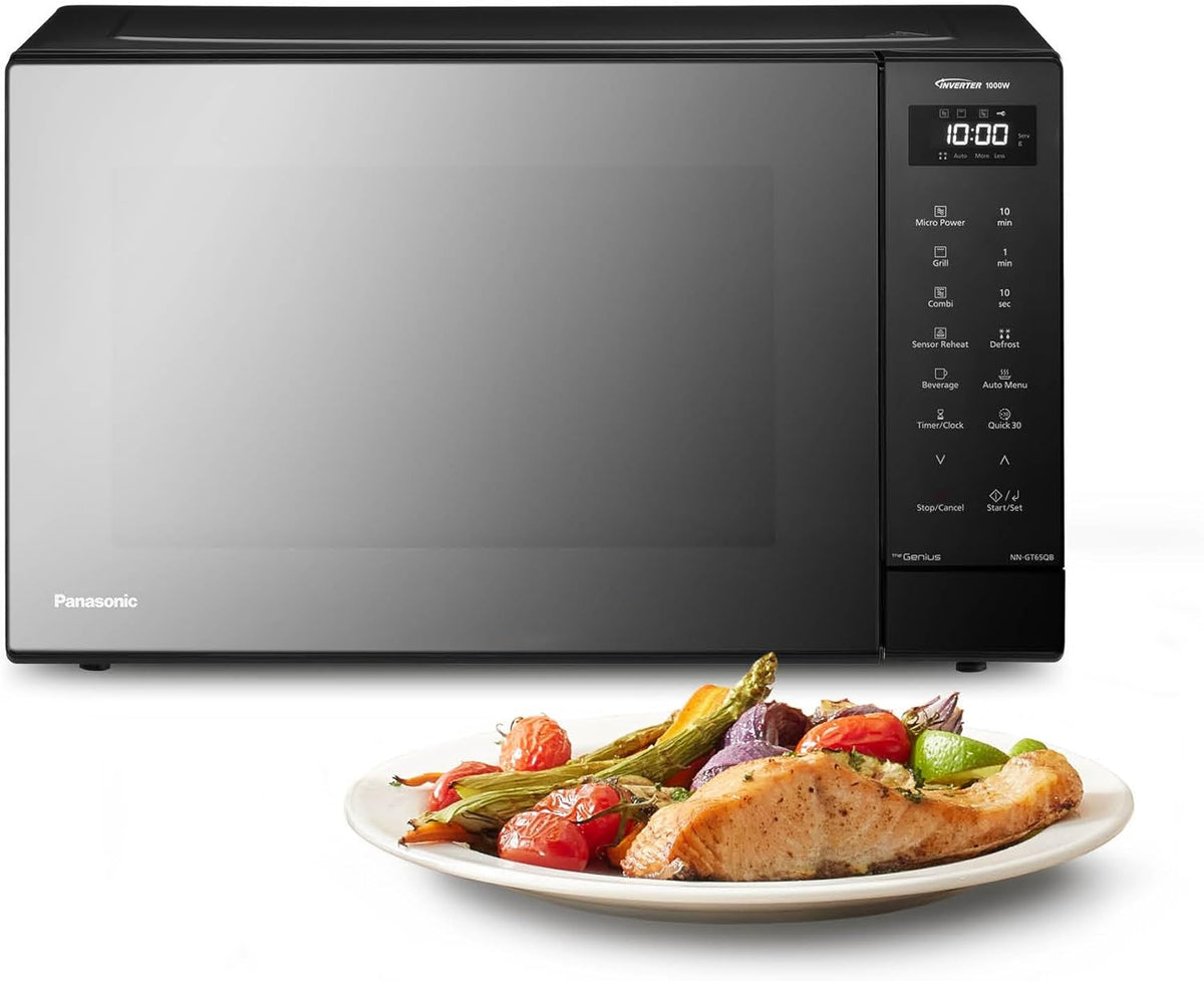 Panasonic NN-GT65QBEPG microondas, NN-GT65QBEPG Horno Combinado de 31 L con Grill, 1000 W, 7 Niveles de Potencia, Cocción Combinada, LED, Negro
