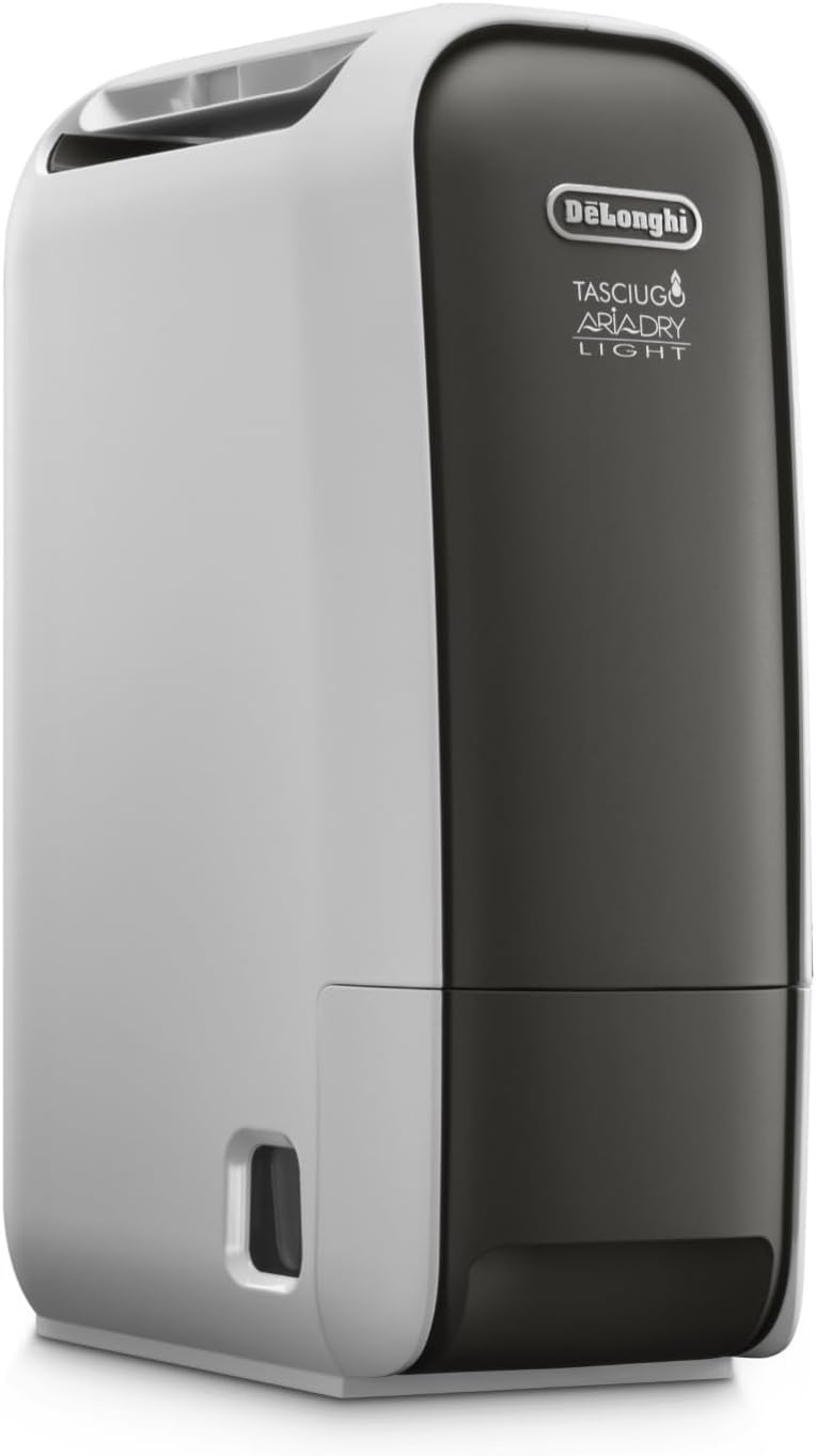 De'Longhi DNS65 deshumidificador, Elimina hasta 6 L, De'Longhi Tasciugo AriaDry Light - portátil con tecnología Zeolite e ionizador, día, seca la ropa