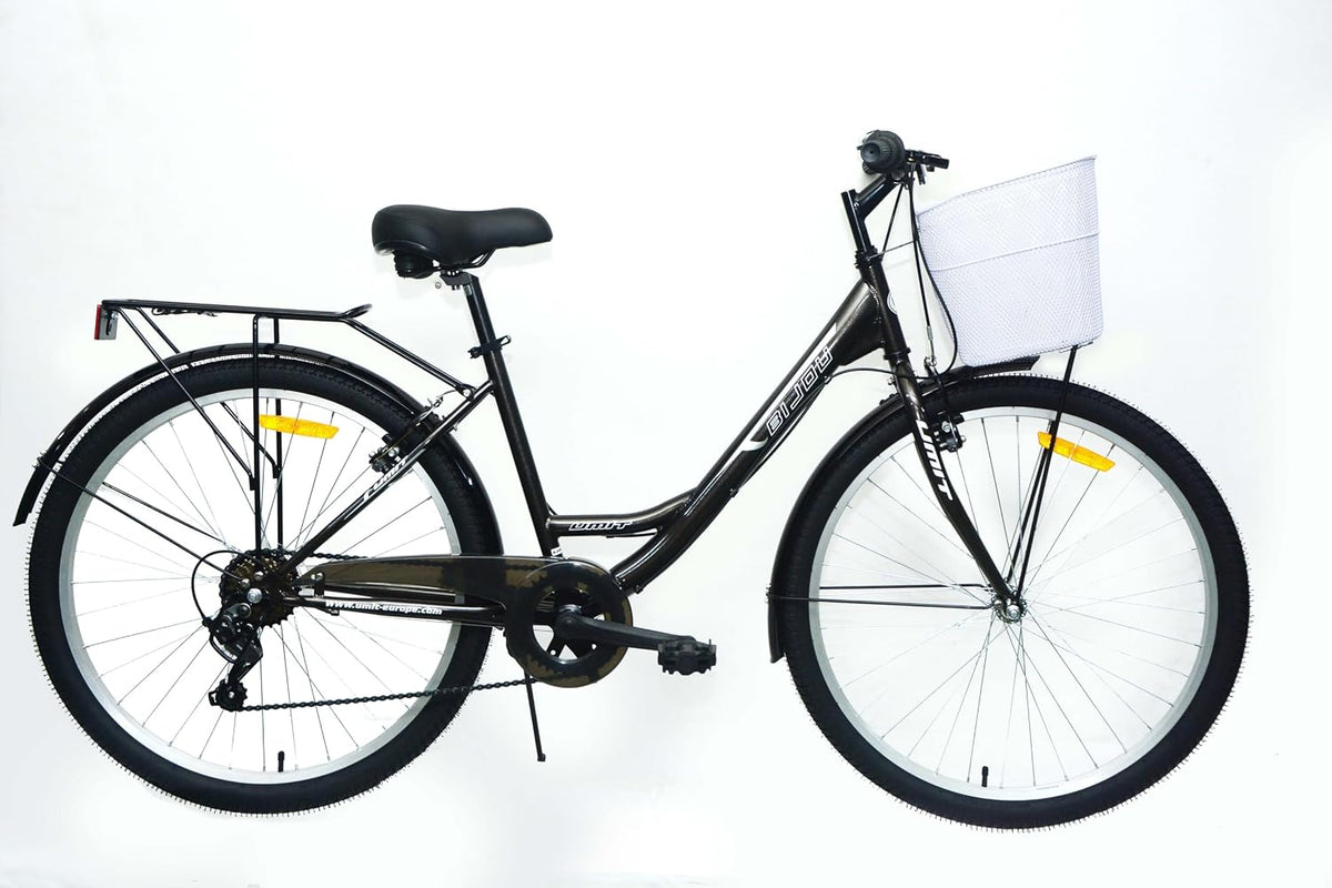 cómoda, DEPORBIKES, ️ Bicicleta Paseo Mujer 26 Pulgadas, Bicicleta con 7 velocidades + Cesta + Portaequipajes