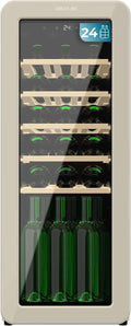 Cecotec vinoteca, NoFrost, Ventilación, 24 Botellas Retro Bolero Grandsommelier Origin 24 Hit Beige. Acabado En Beige Control Led, Temp. 5-20oC