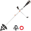 Recortadoras de cable WG084E, WORX, Mango Guidón, Compacta y Ligera, WG084E Desbrozadora Inalámbrica 40V Motor Brushless, Hoja 25,5cm, Alambre 38cm