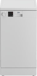 lavavajillas DVS05024W, Beko, DVS05024W clase A++ 45cm, Libre instalación, Acero inoxidable, Blanco