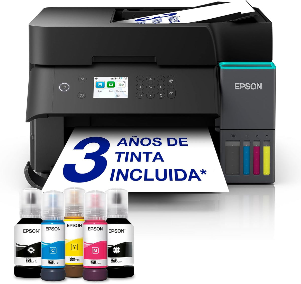 Impresoras multifunción ET-3950, Epson, Teletrabajo, Wi-Fi, Imprime a Doble Cara, Imprimir, Copiar, Escanear, A4, Pantalla LCD 6,1cm, ADF 30 Hojas