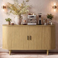 armario LSC631KK01, VASAGLE, para Salón y Comedor, 140 x 40 x 75 cm, Colección Miriana LSC631KK01, Aparador, de Almacenaje con Puertas Correderas