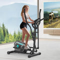 Elíptica, Neezee, Bicicleta con 16 Niveles de Resistencia Ajustable, Capacidad de Carga de 130KG, Bluetooth App, Monitor LCD, Portabotellas