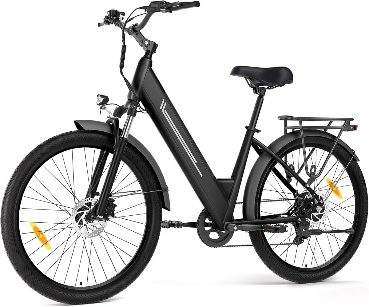 bicicleta eléctrica, Touroll, J1, J2 Pro 26', 27,5' Bici electrica, Autonomía 100km, Batería 15.6Ah, Motor 250W, 7 Velocidades, Frenos Hidráulicos