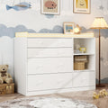 Cambiadore, DEZAGCE, arcón para bebé, muebles para bebé, dormitorio, blanco, estante cambiador con 5 cajones, mueble cambiador, cuidado del bebé, MDF