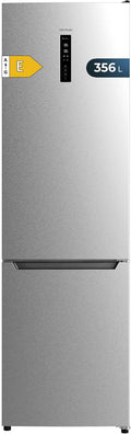 Cecotec 200X59 frigorífico combi, Bolero CoolMarket Combi 356 Inox E. Compresor Inverter Plus Inox 200X59.5Cm, 356L, No Frost, Clase E, Multiairflow