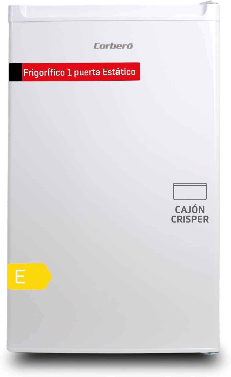 frigorífico combi CF1PH854W, Corbero, Corberó – Frigorífico 1 Puerta, Nevera 102L + 14L Congelador, 4 estrellas retencion frío, Cajón Crisper, Blanco
