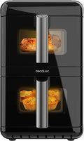 Cecotec freidora de aire, 2 Cubetas 6L, 10 Menús, Temp 40-200oC, Sync, Ventana Superior, Cocina hasta 4 Alimentos, Panel Táctil a Color